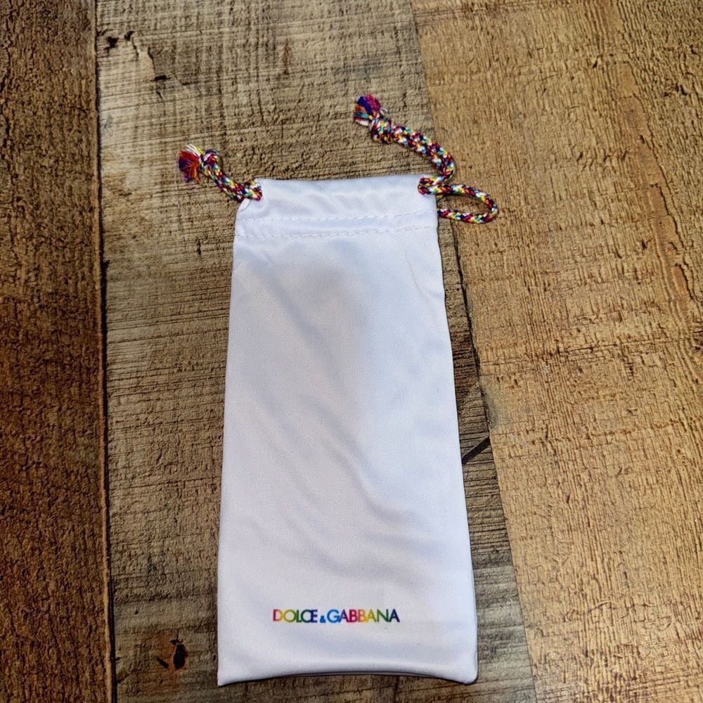 💜 Dolce & Gabbana rainbow glasses dust bag (youth) new